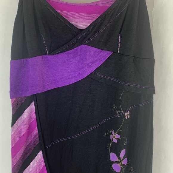 VTG Y2K Tank Top Babydoll Medium Fairy Grunge Whimsigoth Mini Dress Floral Forla - Picture 3 of 16